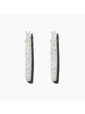 Crystal Haze SILVER Mini Serena Hoops | NEW